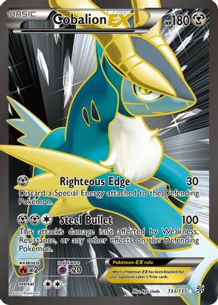 Cobalion EX (133 Full Art) 133/135 - Plasma Storm Holofoil