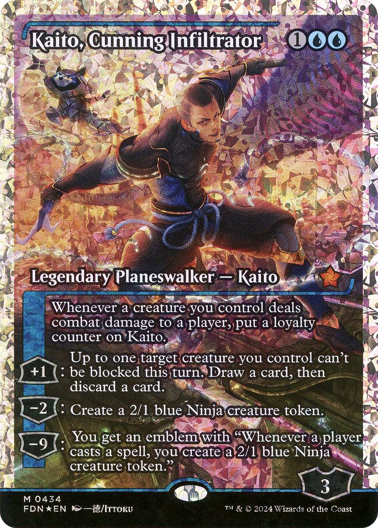 Kaito, Cunning Infiltrator (FDN-434) - Foundations: (Showcase) Foil