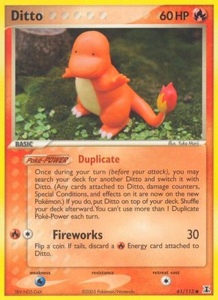 Ditto - 61/113 (Charmander) 61/113 - Delta Species Reverse Holofoil