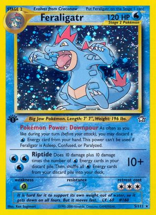 Feraligatr (5) 5/111 - Neo Genesis Unlimited Holofoil