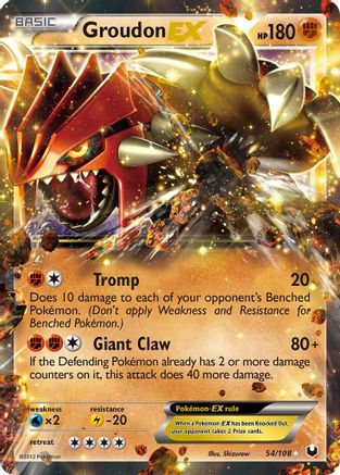Groudon EX 54/108 - Dark Explorers Holofoil