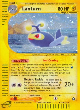 Lanturn (H15) H15/147 - Aquapolis Holofoil