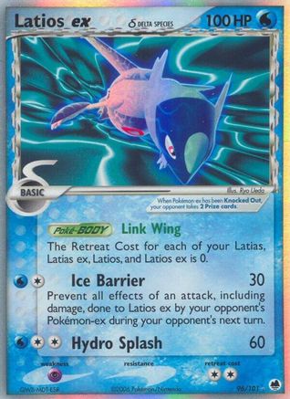 Latios ex (Delta Species) 96/101 - Dragon Frontiers Holofoil