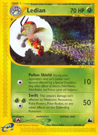 Ledian (15) 15/144 - Skyridge Reverse Holofoil