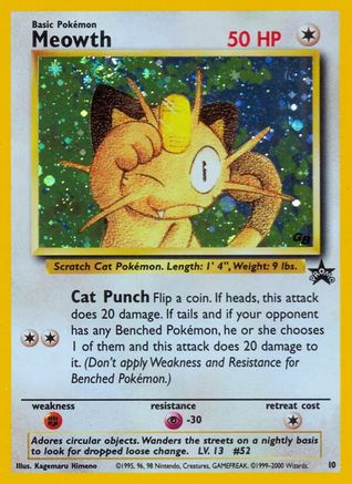 Meowth 10/53 - WoTC Promo Holofoil