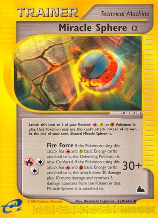 Miracle Sphere Alpha 129/144 - Skyridge Reverse Holofoil