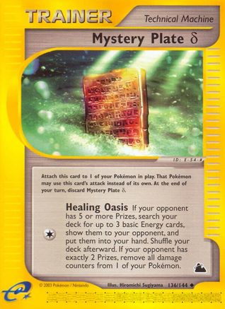 Mystery Plate Delta 136/144 - Skyridge Reverse Holofoil
