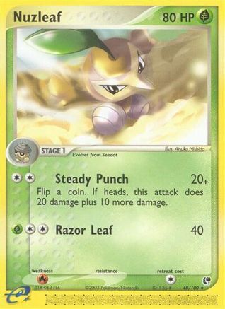 Nuzleaf - 48/100 48/100 - Sandstorm Reverse Holofoil