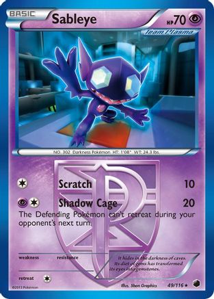 Sableye (Team Plasma) 49/116 - Plasma Freeze Reverse Holofoil