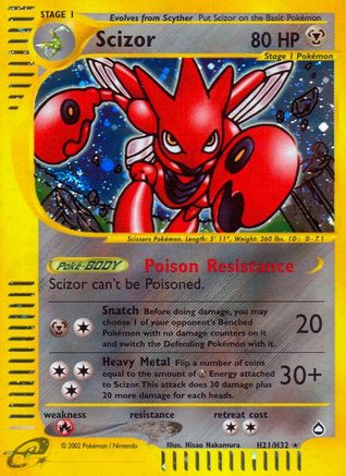 Scizor (H21) H21/147 - Aquapolis Holofoil