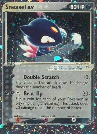 Sneasel ex 103/109 - Ruby and Sapphire Holofoil