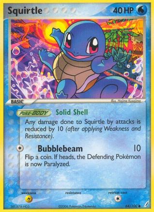 Squirtle - 064/100 64/100 - Crystal Guardians Reverse Holofoil