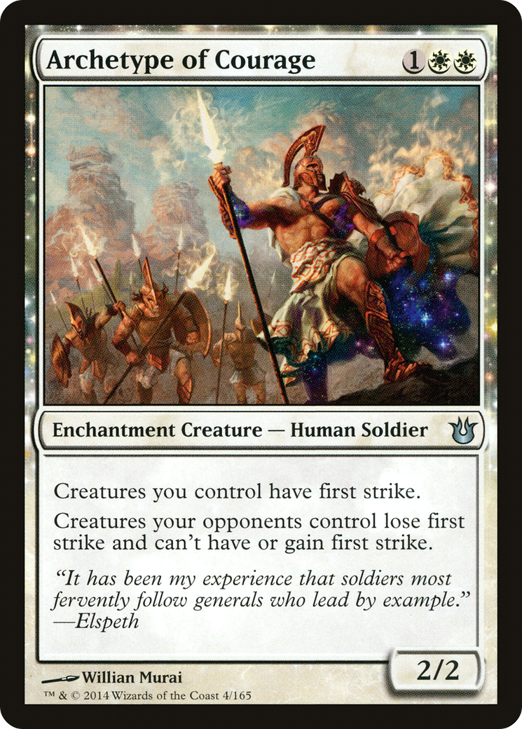 Archetype of Courage (BNG-004) - Born of the Gods: (enchantment) Foil