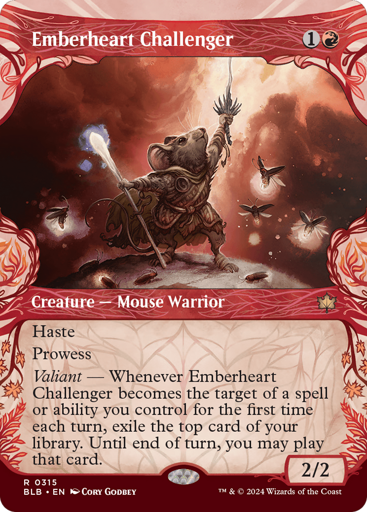 Emberheart Challenger (BLB-315) - Bloomburrow: (Showcase) Foil
