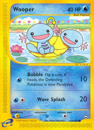 Wooper (117) 117/147 - Aquapolis Reverse Holofoil