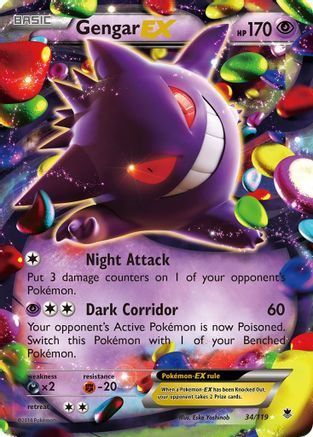 Gengar EX 34/119 - XY Phantom Forces Holofoil