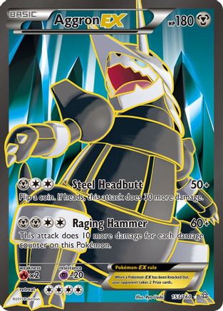 Aggron EX (153 Full Art) 153/160 - XY Primal Clash Holofoil