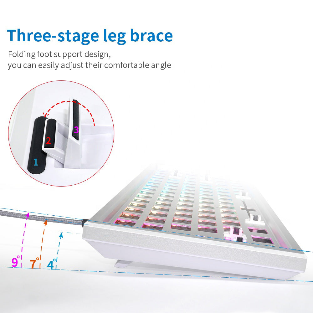 SKYLOONG GK84 Kit de clavier de jeu mécanique à échange à chaud RVB