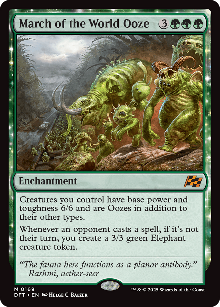 March of the World Ooze (DFT-169) - Aetherdrift: (enchantment) Foil