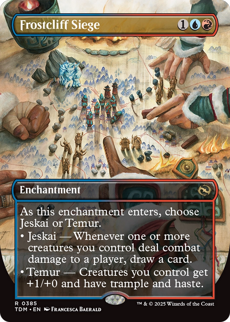 Frostcliff Siege (Borderless) (TDM-385) - Tarkir: Dragonstorm: (enchantment) (Borderless) Foil