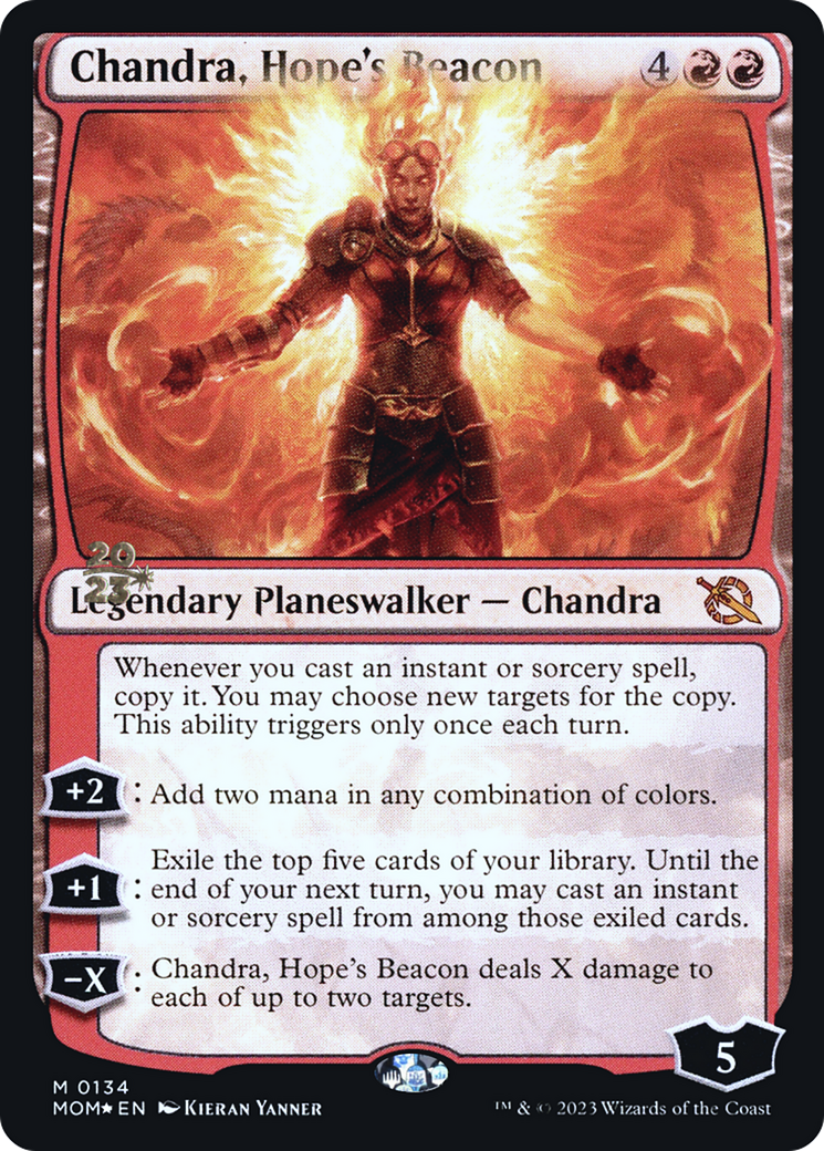 Chandra, Hope's Beacon (PRE-134S) - March of the Machine Promos Foil