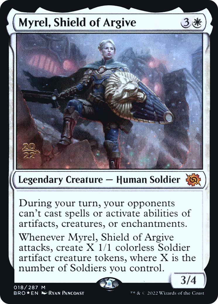 Myrel, Shield of Argive (PRE-18S) - The Brothers' War Promos Foil