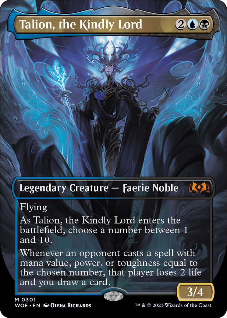Talion, the Kindly Lord (WOE-301) - Wilds of Eldraine (Borderless) Foil
