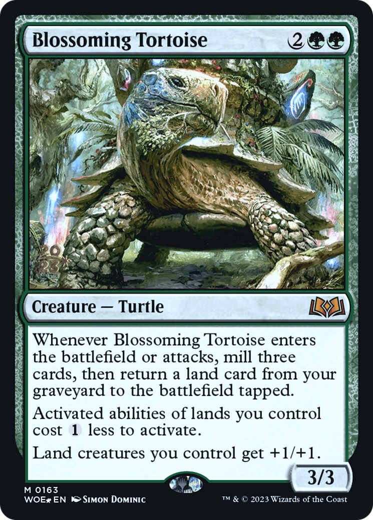 Blossoming Tortoise (PRE-163S) - Wilds of Eldraine Promos Foil