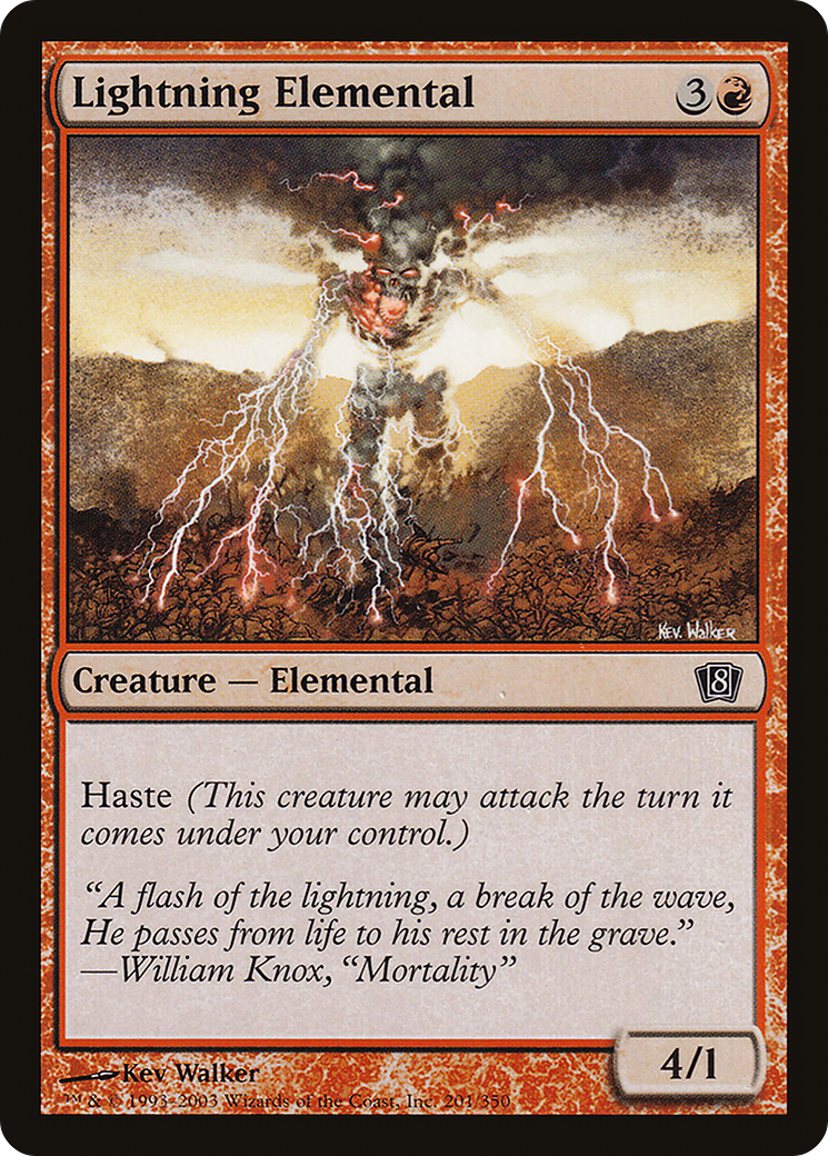 Lightning Elemental (8ED-201★) - Eighth Edition Foil