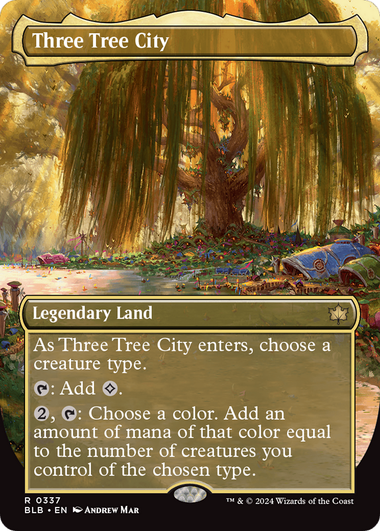 Three Tree City (BLB-337) - Bloomburrow (Borderless) Foil