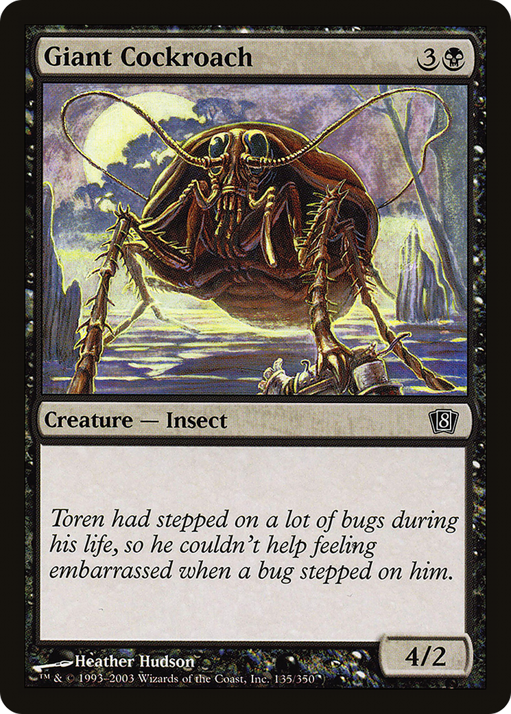 Giant Cockroach (8ED-135★) - Eighth Edition Foil