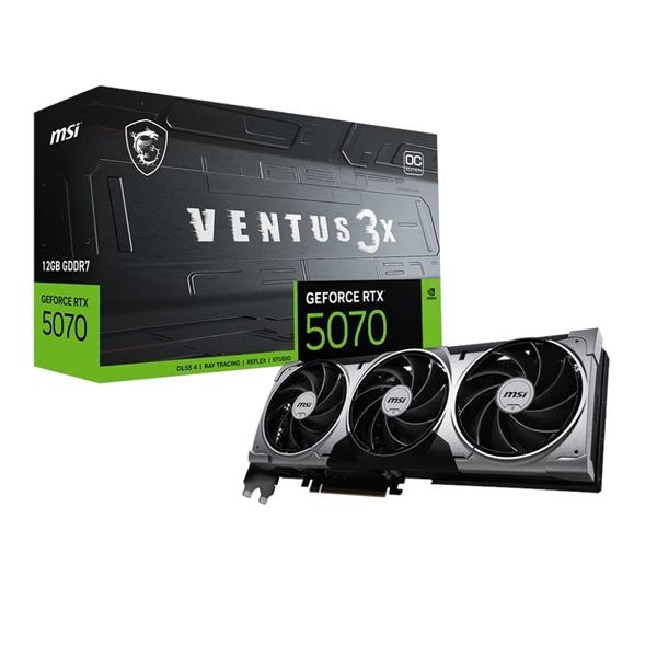 MSI VCX GeForce RTX 5070 12G VENTUS 3X OC 12GB GDDR7 192bit PCIE