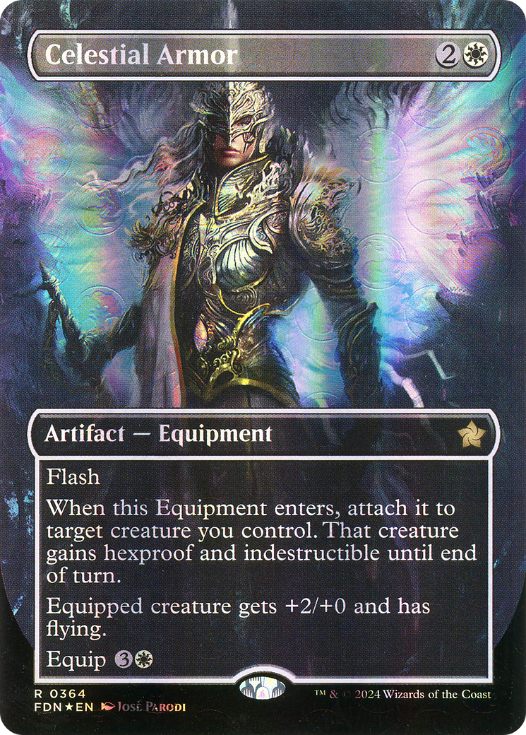 Celestial Armor (FDN-364) - Foundations (Borderless) Foil