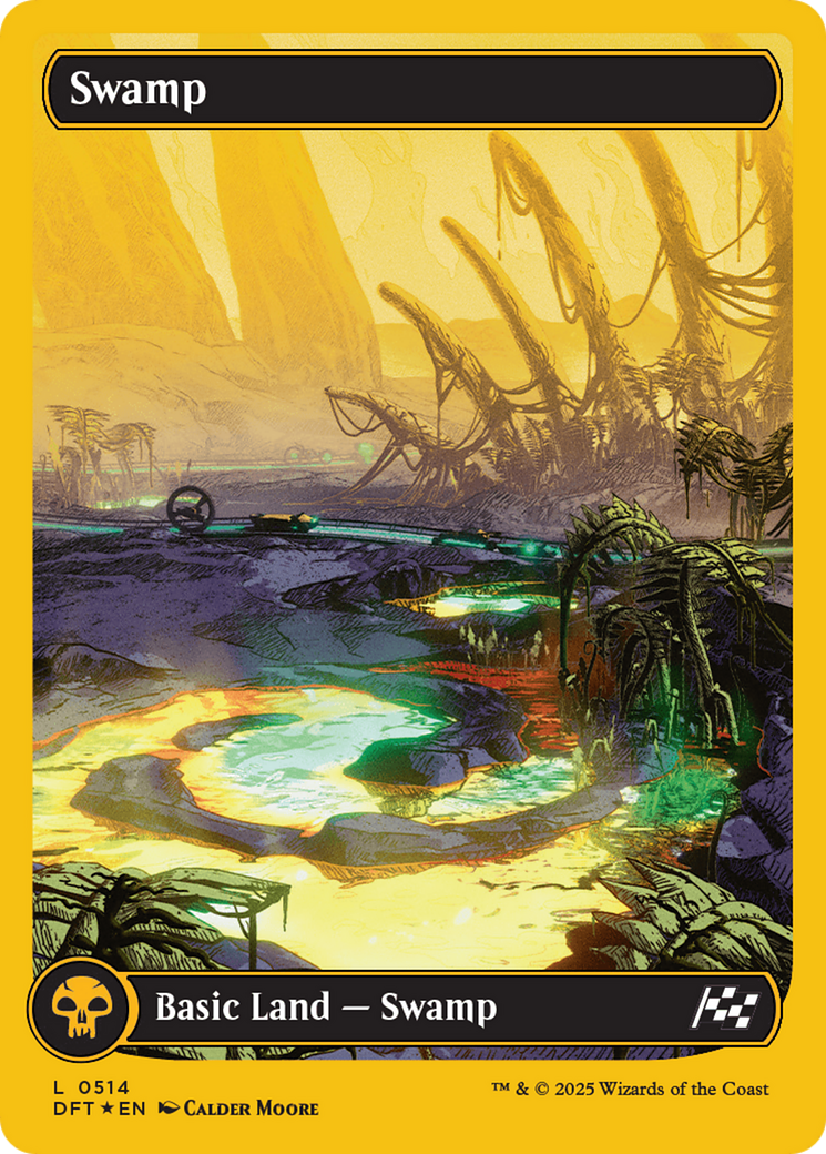Swamp (DFT-514) - Aetherdrift: (Full Art) Foil