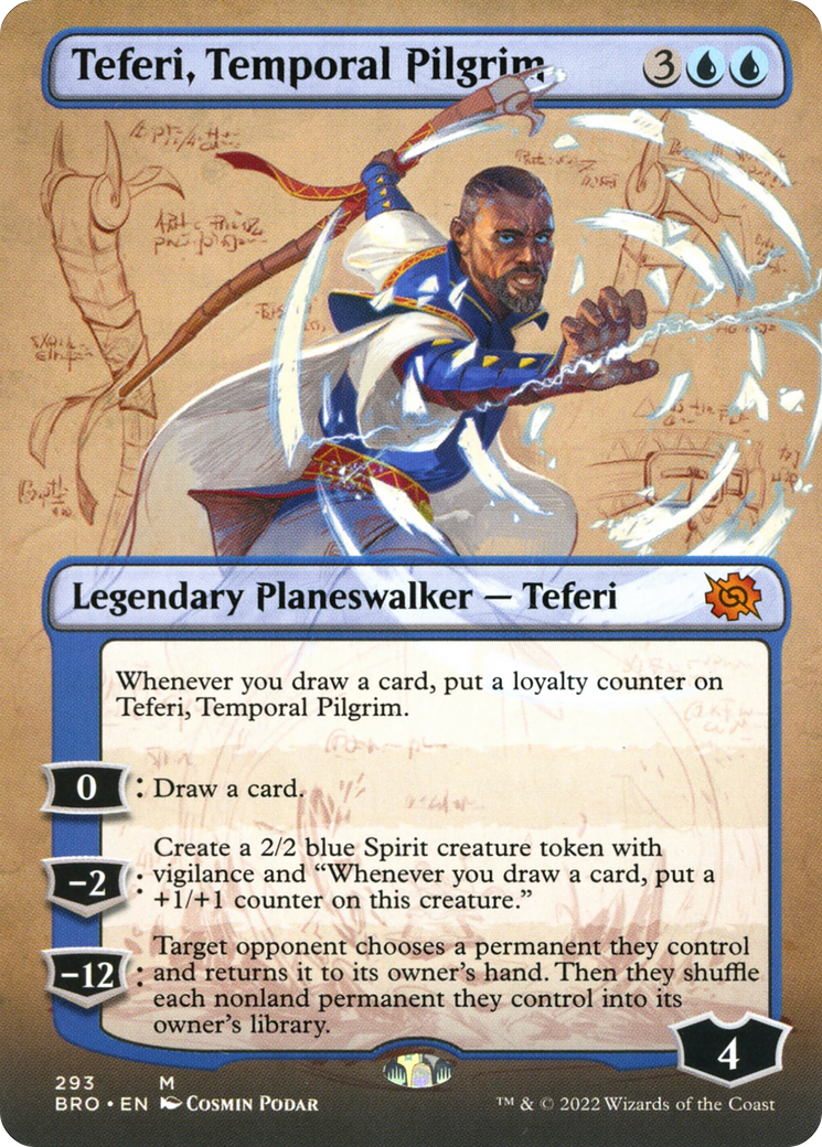 Teferi, Temporal Pilgrim (BRO-293) - The Brothers' War (Borderless) Foil