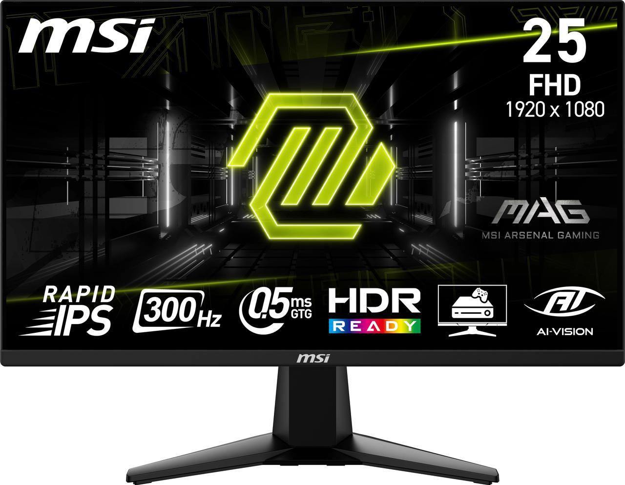 MSI MN MAG 255XF 25 Rapid IPS FHD 1920x1080 16:9 0.5ms 300Hz 2xHDMI DP Retail