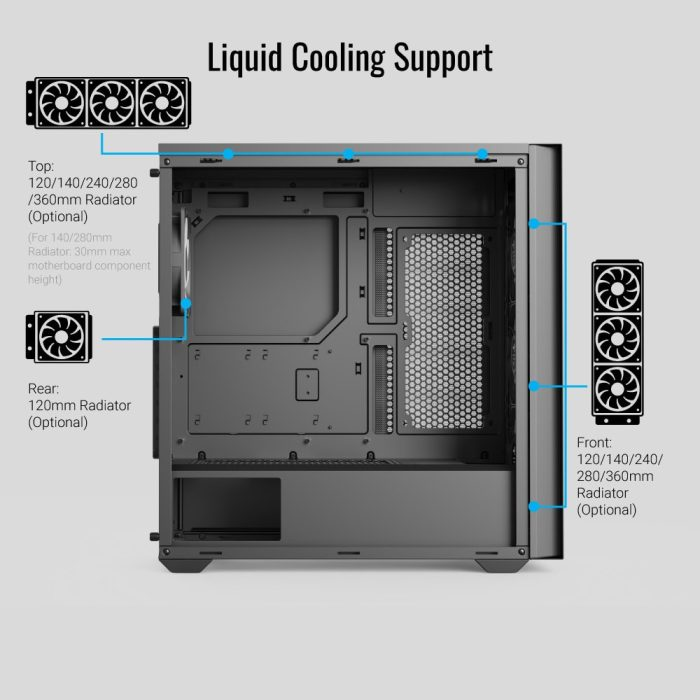 AeroCool Case D502A Mid Tower ABS SPCC Black