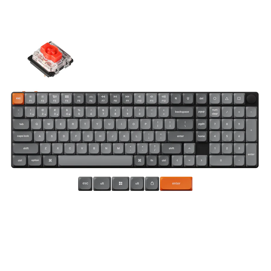Keychron K17M-H1 K17 Max Swappable Gateron RGB Backlight Red Switch