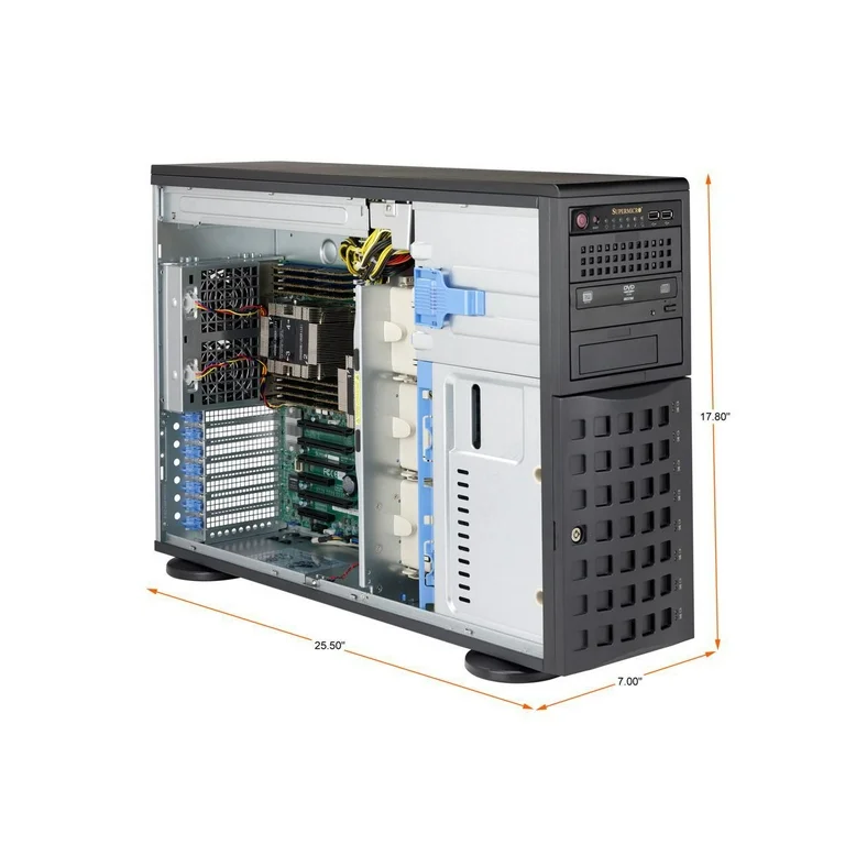 Supermicro CSE-745BAC-R1K23B 4U Full Tower 8x3.5 2.5HS 1230W Black