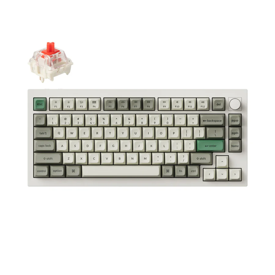 Keychron Q1 Max QMK VIA Wireless Gateron Jupiter Red Shell White