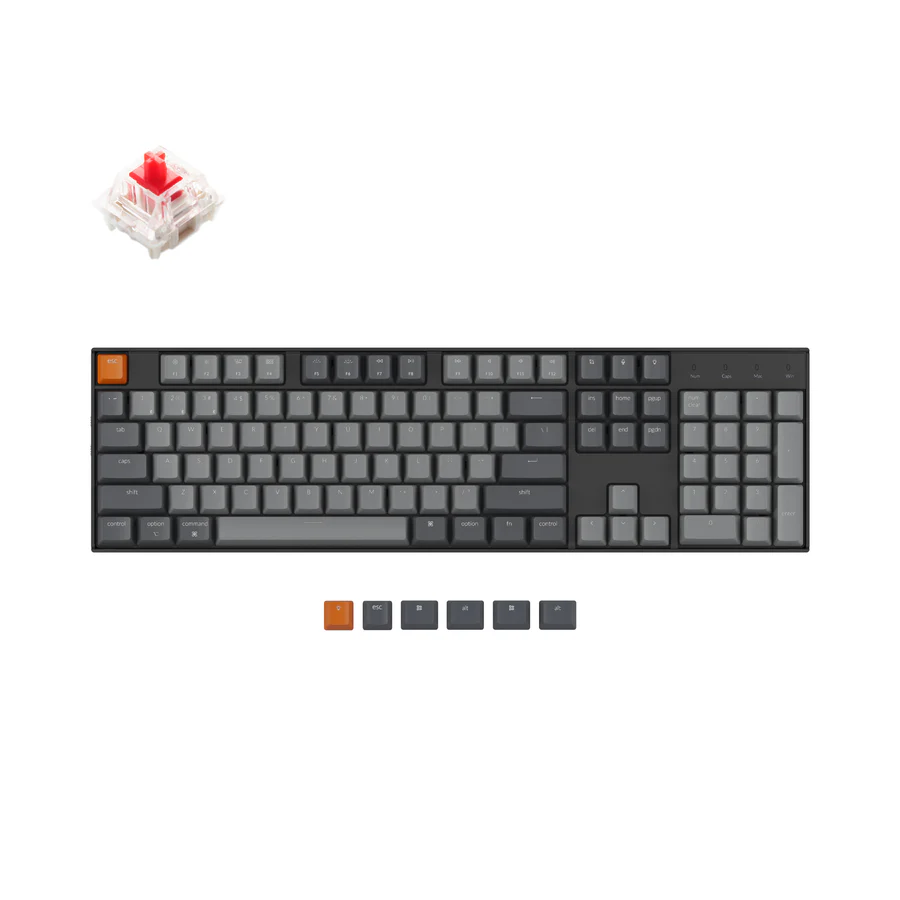 Keychron KB K10M-H3 K10 Max Swappable RGB Backlight Brown Switch Black