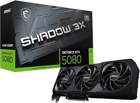 MSI VCX GeForce RTX 5080 16G SHADOW 3X OC 16GB GDDR7 256bit PCIE