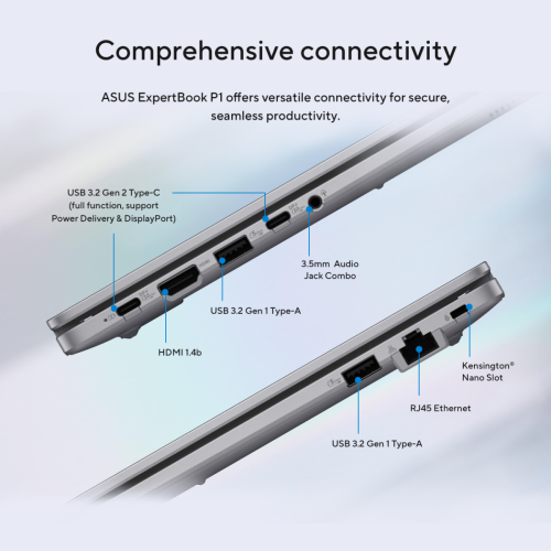 ASUS ExpertBook P1 14" Laptop - Misty Grey (Intel Core i7-13620H/512GB SSD/16GB RAM/Windows 11 Pro) - (P1403CVA-P716512-CB)