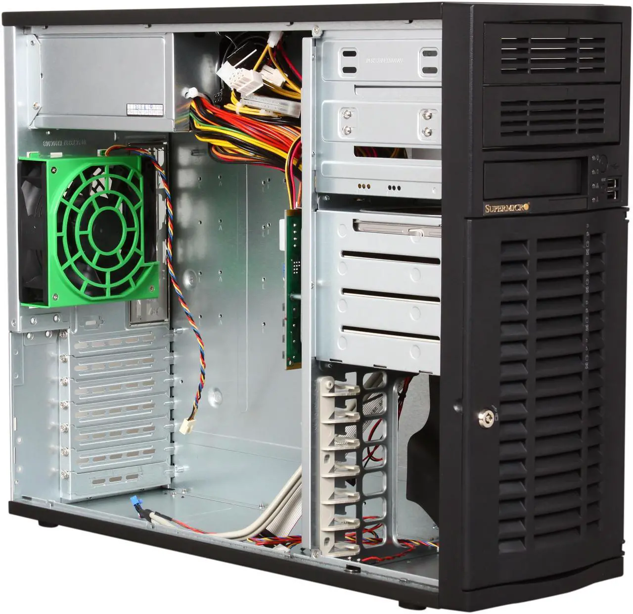 Supermicro CSE-733TQ-668B Mid-Tower 4x3.5 SAS SATA HS E-ATX ATX Micro ATX