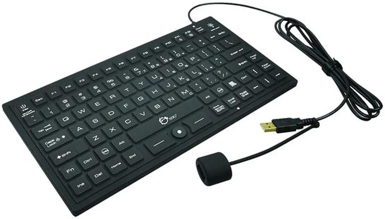 SIIG JK-US0911-S1 Industrial Medical Grade Washable Backlit Keyboard