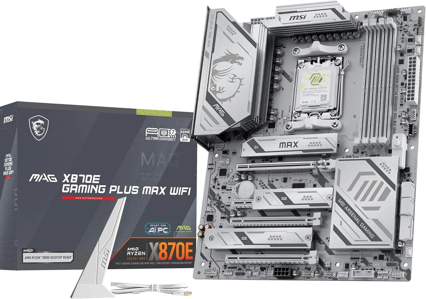 MSI X870E GAMING PLUS MAX WIFI AMD X870E AM5 Max256GB DDR5