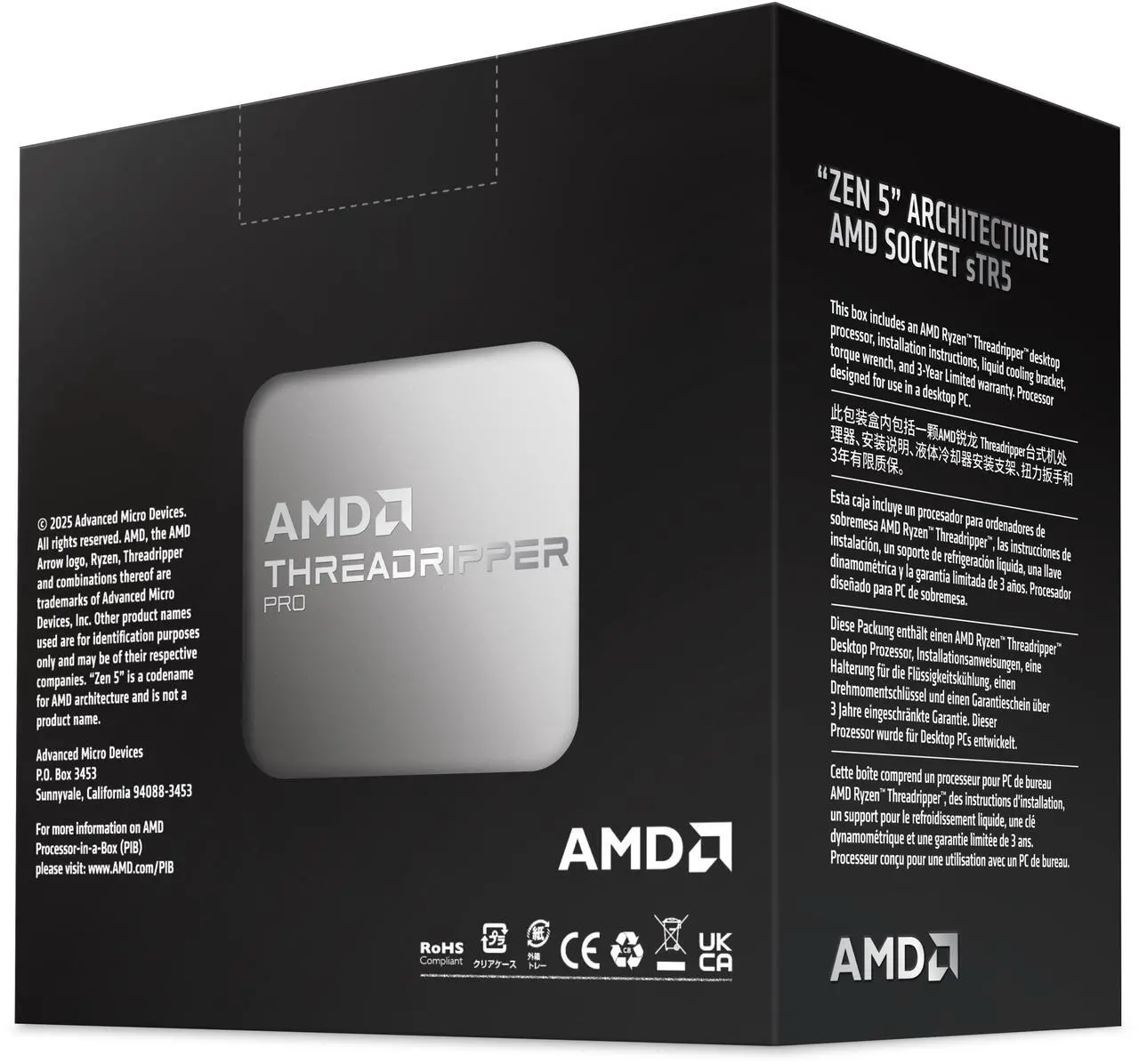 AMD 100-100000723WOF Ryzen Threadripper PRO 9975WX 32C 64T 4GHz