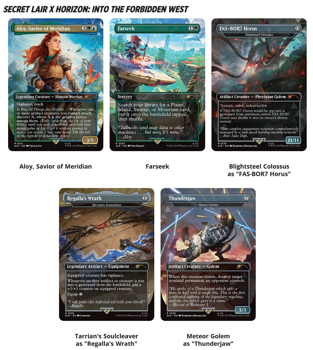 MTG SECRET LAIR PLAYSTATION SUPER DROP HORIZON ZERO DAWN: HUNTRESS AND THE MACHINES REGULAR