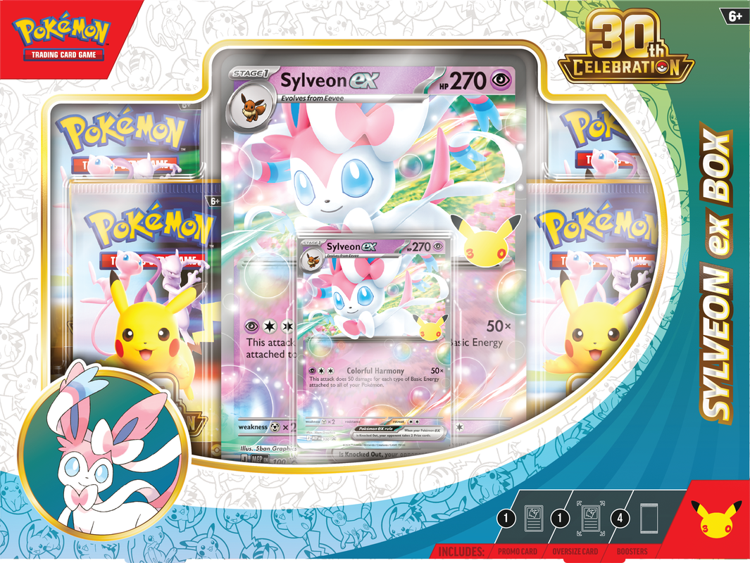 PRE ORDER- POKEMON 30TH CELEBRATION SYLVEON EX/ GRENINJA EX BOX