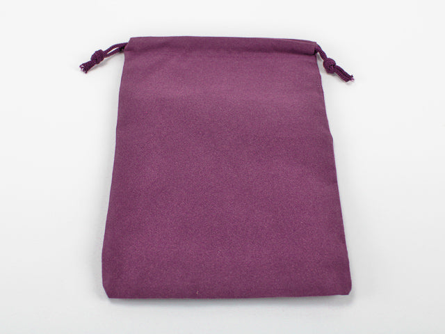 SUEDECLOTH DICE BAG - LARGE PURPLE